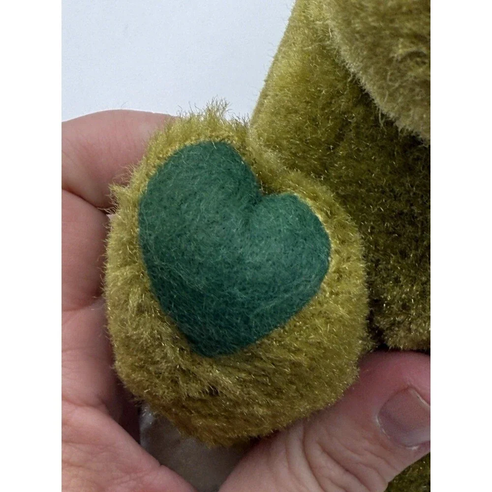 Vintage Green Merry Thought Iron Bridge Shrops Made In England Hippo Plush 12”